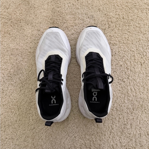 On Running Women's White and Black Sneakers - Picture 3 of 5